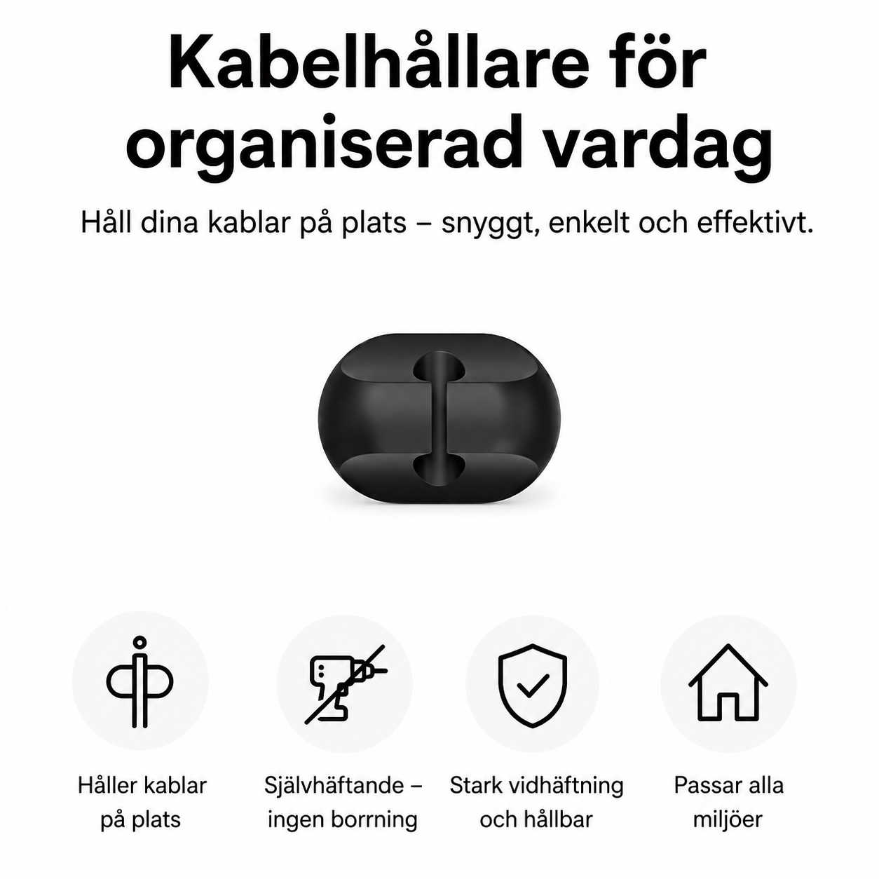 Silikon kabelhållare
