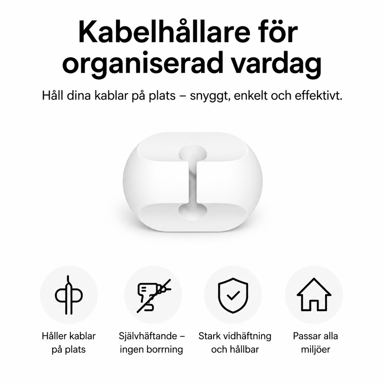 Silikon kabelhållare