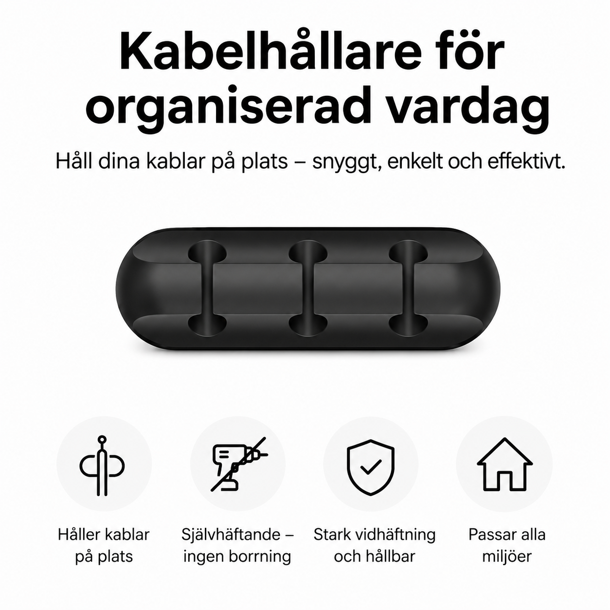 Silikon kabelhållare