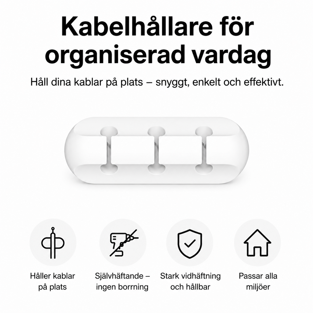 Silikon kabelhållare