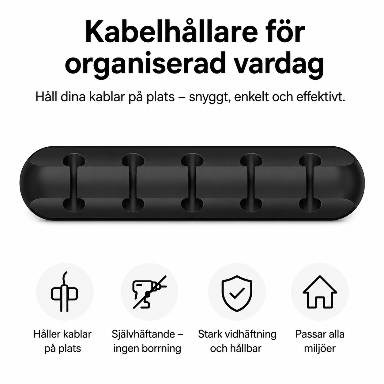 Silikon kabelhållare