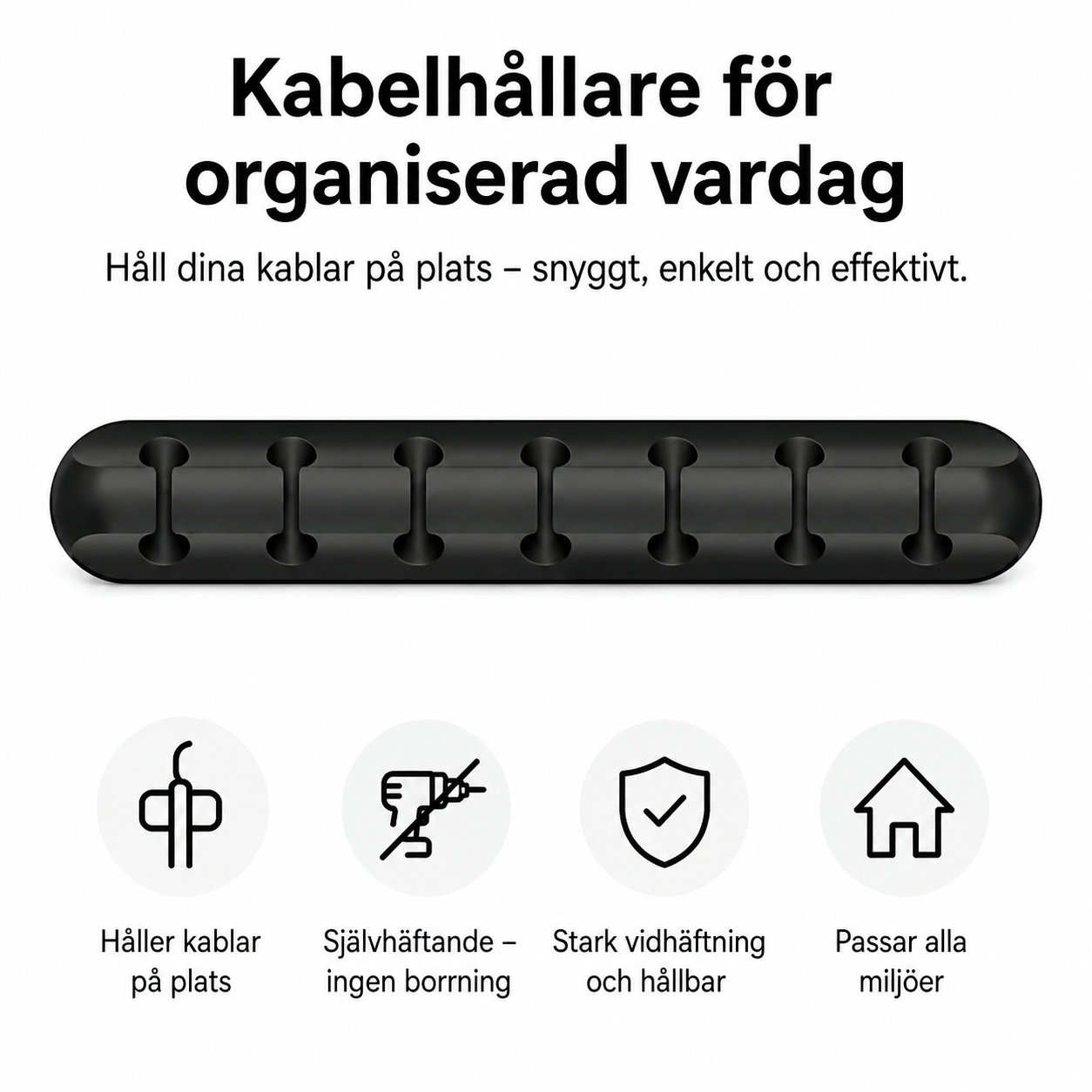 Silikon kabelhållare
