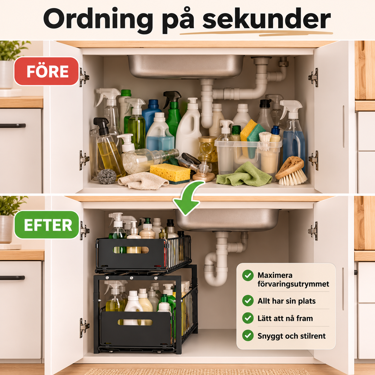 KlokHem DuoSlide™ – Premium Organisatör