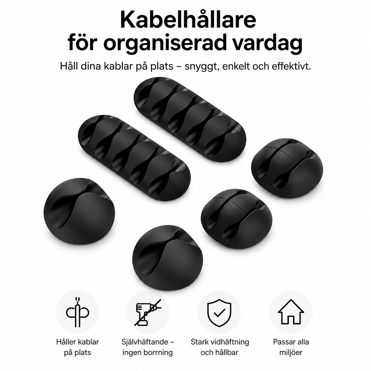 Silikon kabelhållare