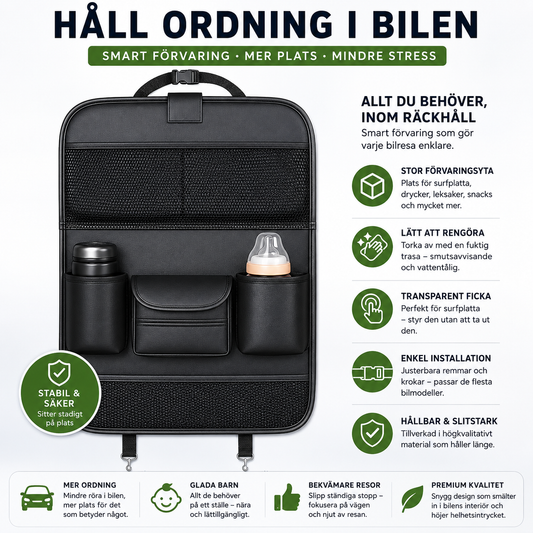 SEAMETAL Baksätesorganizer PU-läder