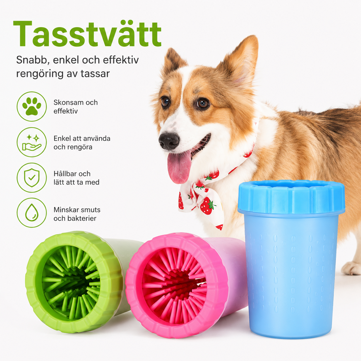 Tasstvätt i silikon för hund & katt