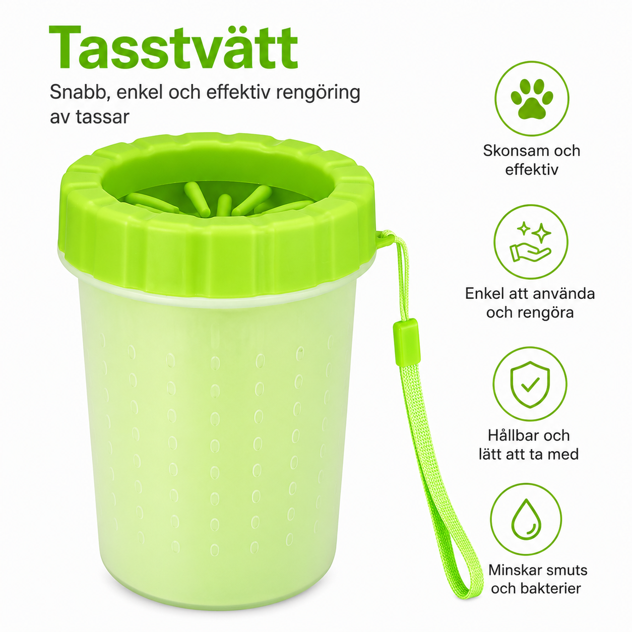 Tasstvätt i silikon för hund & katt