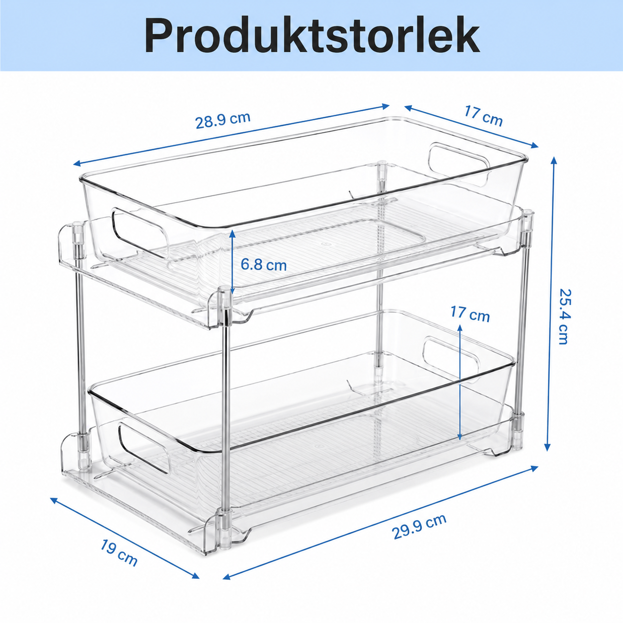 Utdragbar Organisatör för Diskbänksskåp – 2-Pack